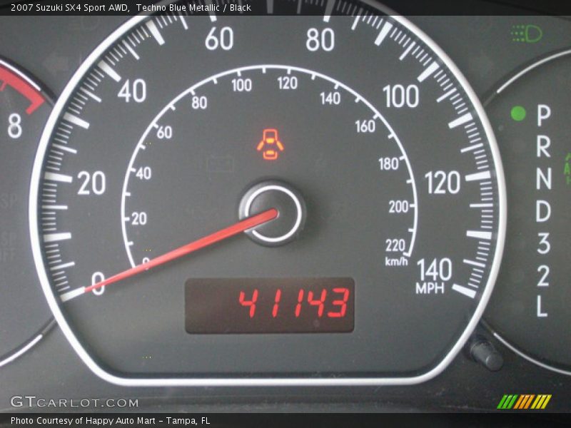 Techno Blue Metallic / Black 2007 Suzuki SX4 Sport AWD