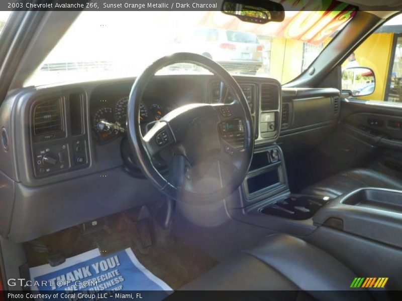 Sunset Orange Metallic / Dark Charcoal 2003 Chevrolet Avalanche Z66