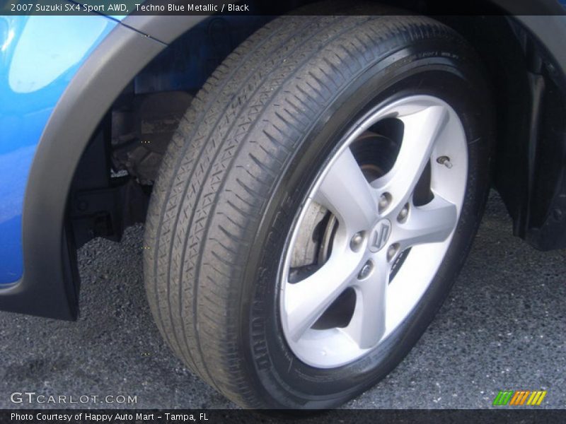 Techno Blue Metallic / Black 2007 Suzuki SX4 Sport AWD