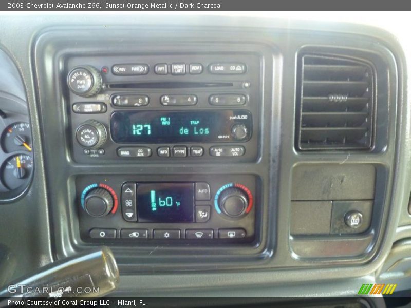 Sunset Orange Metallic / Dark Charcoal 2003 Chevrolet Avalanche Z66