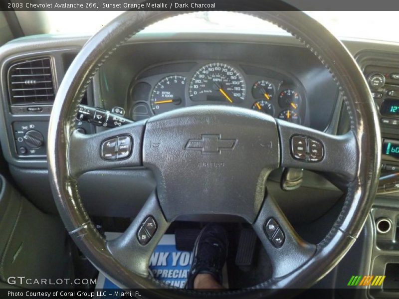 Sunset Orange Metallic / Dark Charcoal 2003 Chevrolet Avalanche Z66