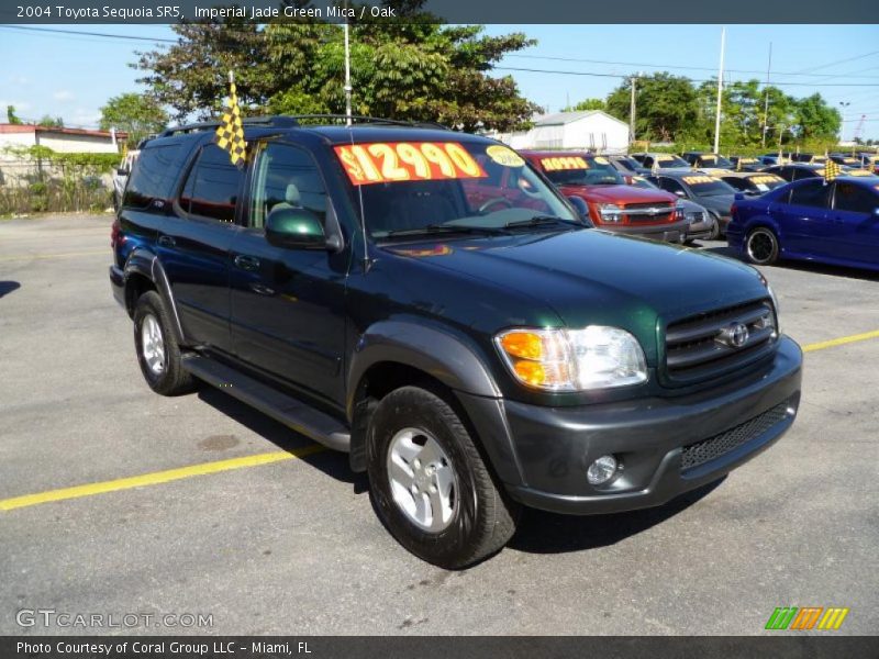 Imperial Jade Green Mica / Oak 2004 Toyota Sequoia SR5