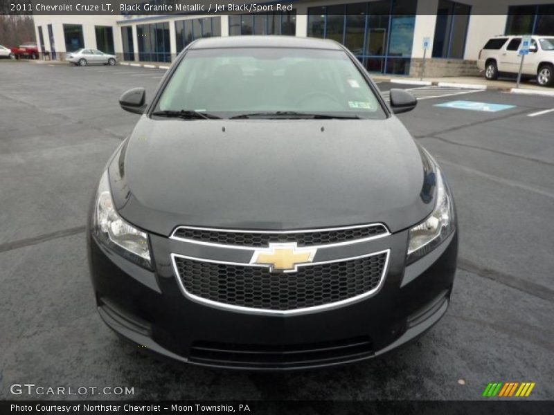 Black Granite Metallic / Jet Black/Sport Red 2011 Chevrolet Cruze LT