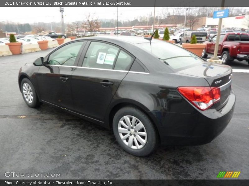 Black Granite Metallic / Jet Black/Sport Red 2011 Chevrolet Cruze LT