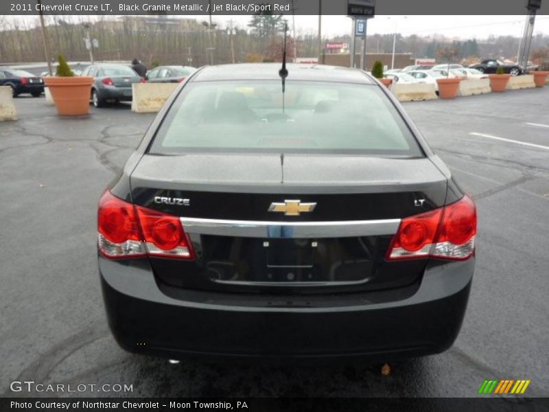 Black Granite Metallic / Jet Black/Sport Red 2011 Chevrolet Cruze LT