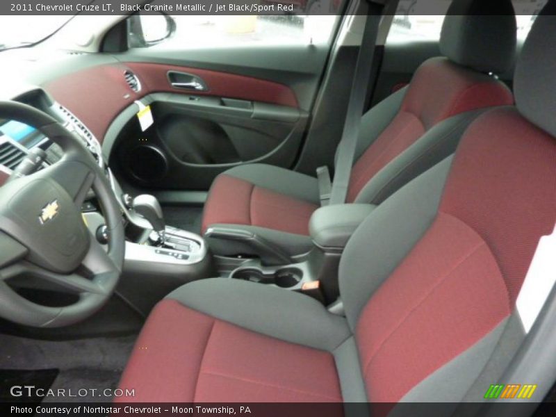 Black Granite Metallic / Jet Black/Sport Red 2011 Chevrolet Cruze LT