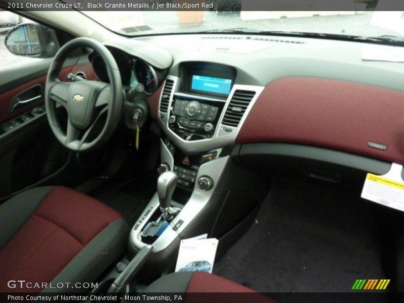 Black Granite Metallic / Jet Black/Sport Red 2011 Chevrolet Cruze LT