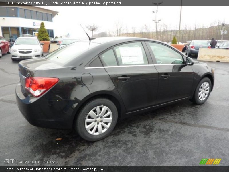 Black Granite Metallic / Jet Black/Sport Red 2011 Chevrolet Cruze LT