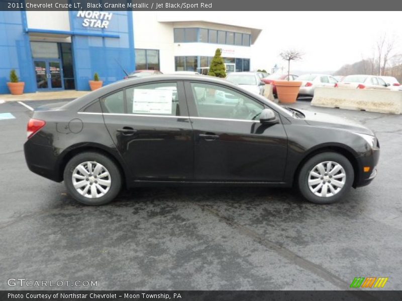 Black Granite Metallic / Jet Black/Sport Red 2011 Chevrolet Cruze LT