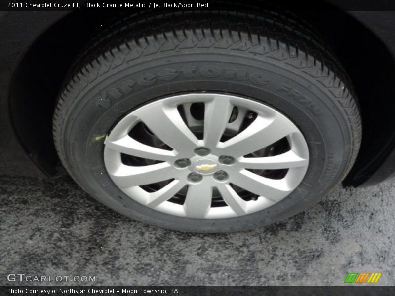 Black Granite Metallic / Jet Black/Sport Red 2011 Chevrolet Cruze LT