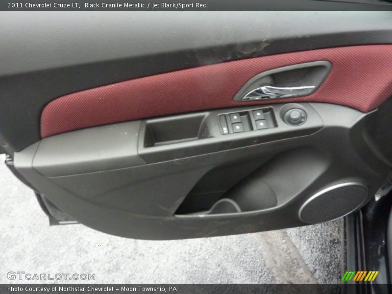 Black Granite Metallic / Jet Black/Sport Red 2011 Chevrolet Cruze LT