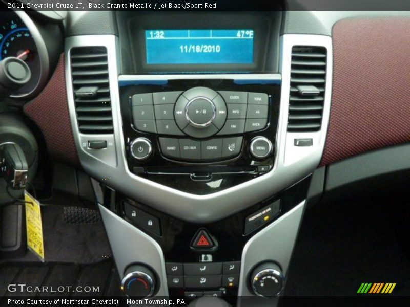 Black Granite Metallic / Jet Black/Sport Red 2011 Chevrolet Cruze LT