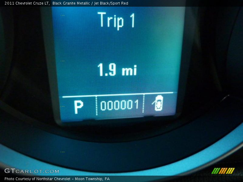 Black Granite Metallic / Jet Black/Sport Red 2011 Chevrolet Cruze LT