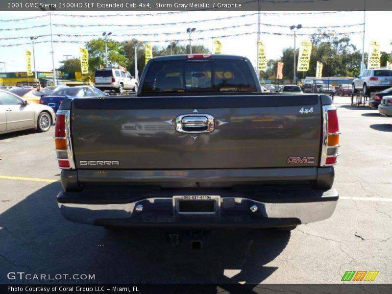 Storm Gray Metallic / Graphite 2001 GMC Sierra 2500HD SLT Extended Cab 4x4