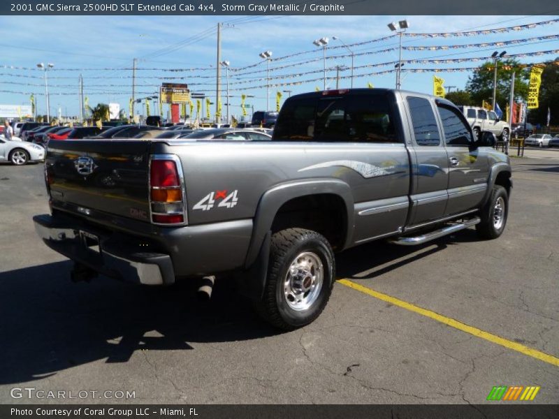 Storm Gray Metallic / Graphite 2001 GMC Sierra 2500HD SLT Extended Cab 4x4