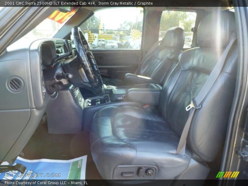 Storm Gray Metallic / Graphite 2001 GMC Sierra 2500HD SLT Extended Cab 4x4