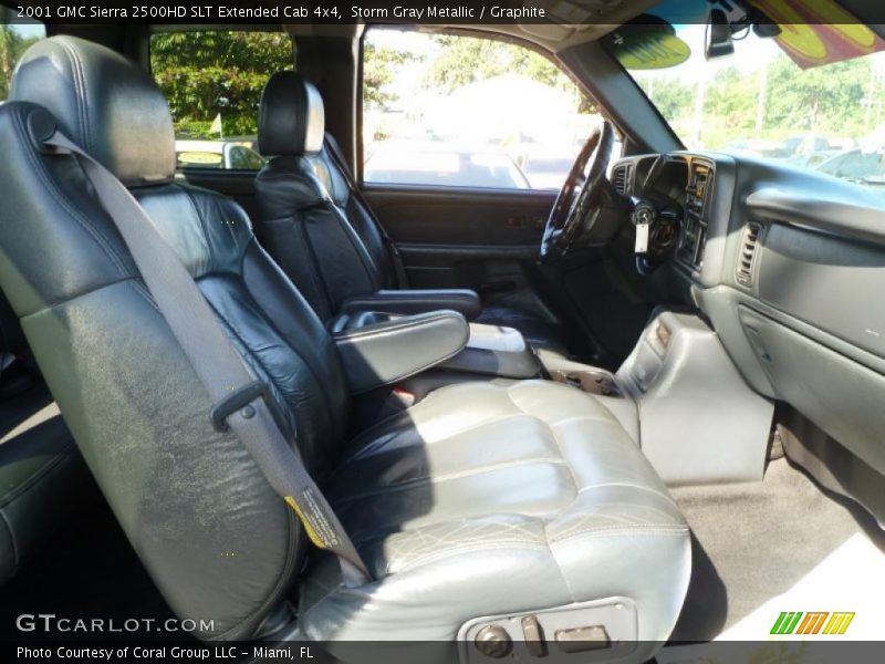 Storm Gray Metallic / Graphite 2001 GMC Sierra 2500HD SLT Extended Cab 4x4