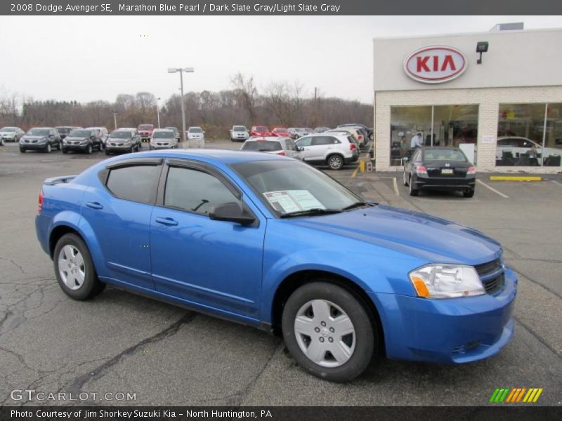 Marathon Blue Pearl / Dark Slate Gray/Light Slate Gray 2008 Dodge Avenger SE