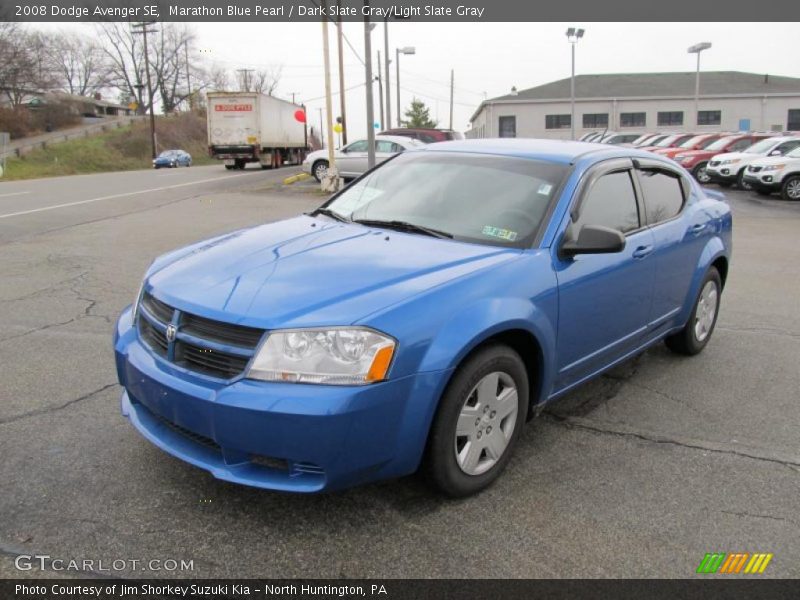 Marathon Blue Pearl / Dark Slate Gray/Light Slate Gray 2008 Dodge Avenger SE