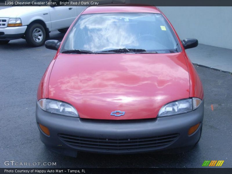Bright Red / Dark Gray 1996 Chevrolet Cavalier Sedan