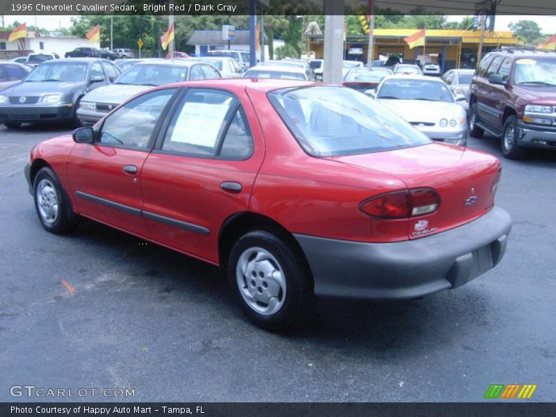 Bright Red / Dark Gray 1996 Chevrolet Cavalier Sedan