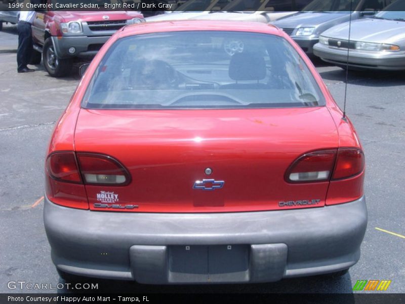 Bright Red / Dark Gray 1996 Chevrolet Cavalier Sedan