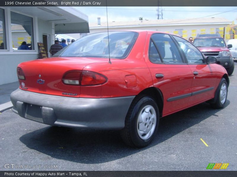 Bright Red / Dark Gray 1996 Chevrolet Cavalier Sedan