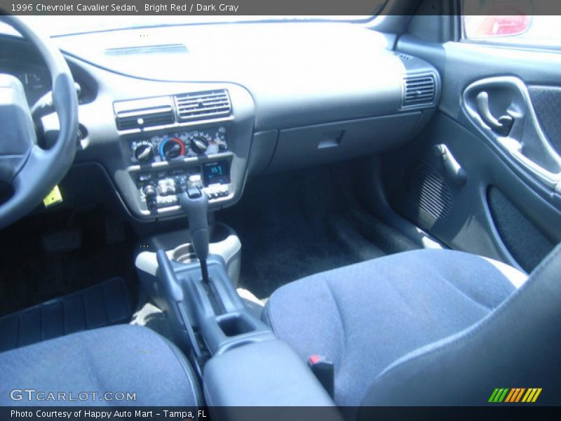 Bright Red / Dark Gray 1996 Chevrolet Cavalier Sedan