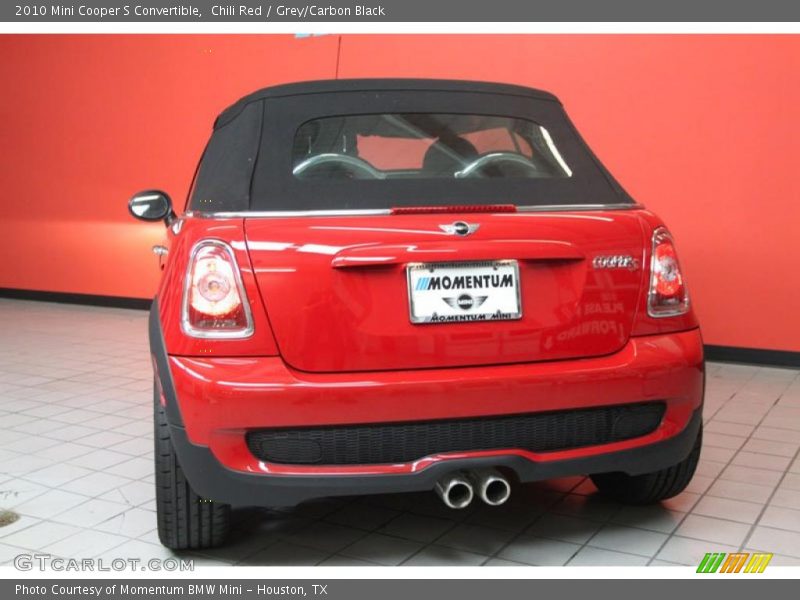 Chili Red / Grey/Carbon Black 2010 Mini Cooper S Convertible