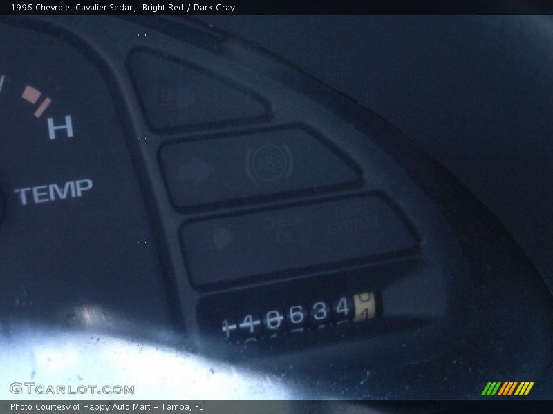 Bright Red / Dark Gray 1996 Chevrolet Cavalier Sedan