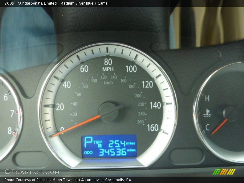 Medium Silver Blue / Camel 2009 Hyundai Sonata Limited