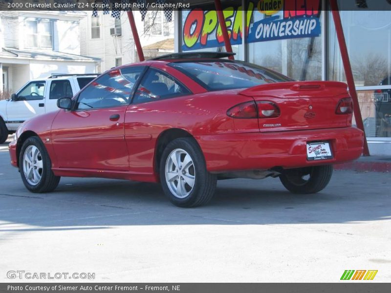 Bright Red / Graphite/Red 2000 Chevrolet Cavalier Z24 Coupe