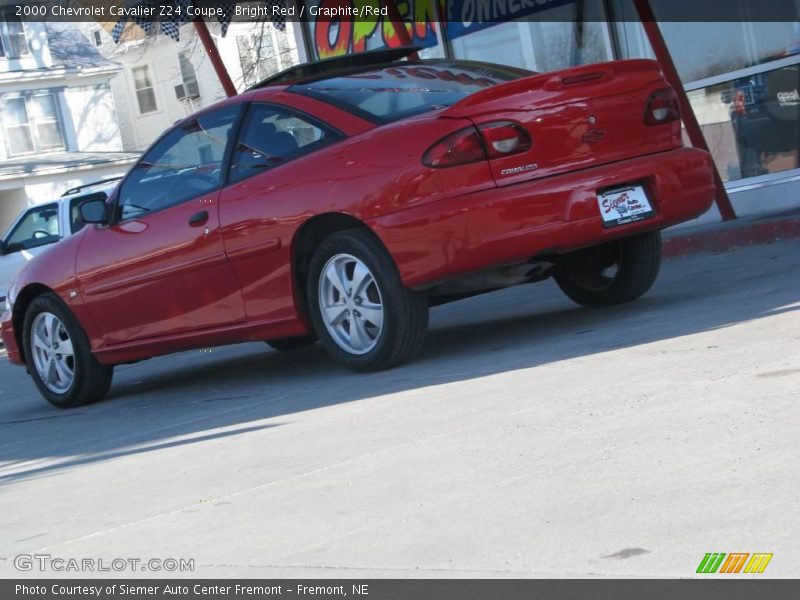 Bright Red / Graphite/Red 2000 Chevrolet Cavalier Z24 Coupe