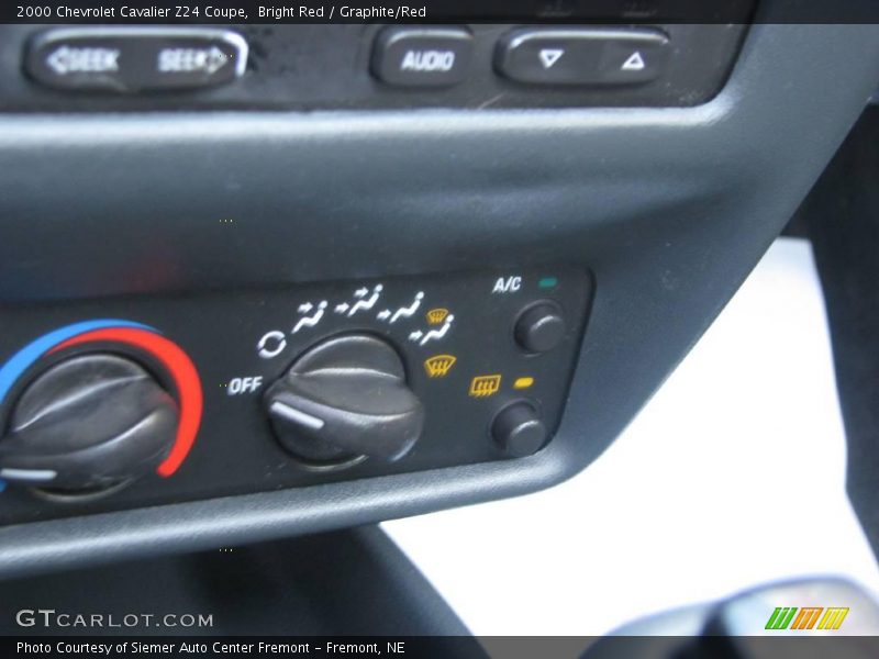 Bright Red / Graphite/Red 2000 Chevrolet Cavalier Z24 Coupe