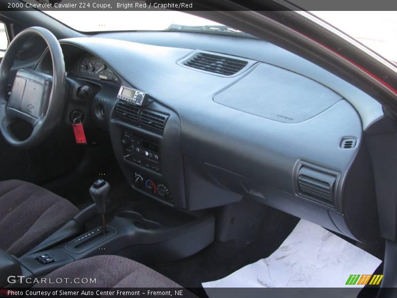 Bright Red / Graphite/Red 2000 Chevrolet Cavalier Z24 Coupe