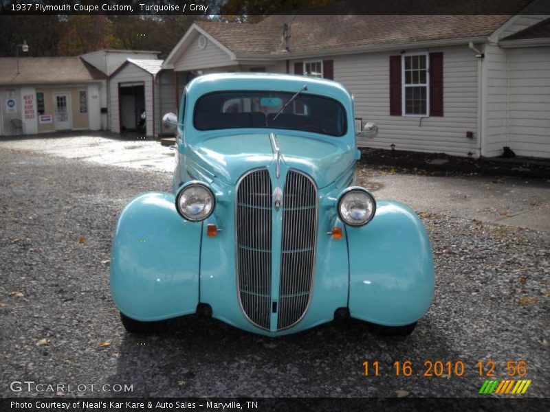 Turquoise / Gray 1937 Plymouth Coupe Custom