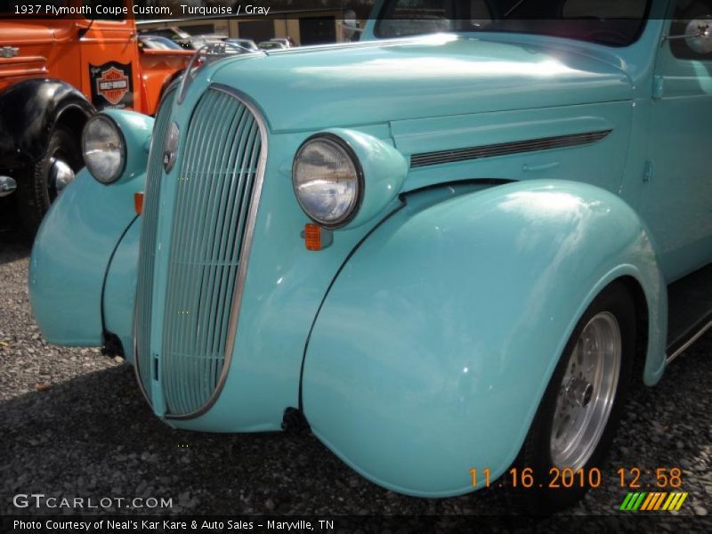 Turquoise / Gray 1937 Plymouth Coupe Custom