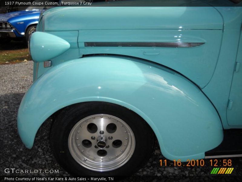 Turquoise / Gray 1937 Plymouth Coupe Custom