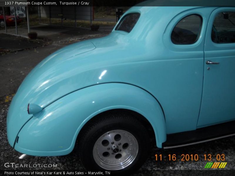 Turquoise / Gray 1937 Plymouth Coupe Custom