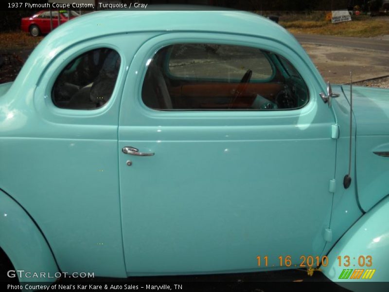 Turquoise / Gray 1937 Plymouth Coupe Custom