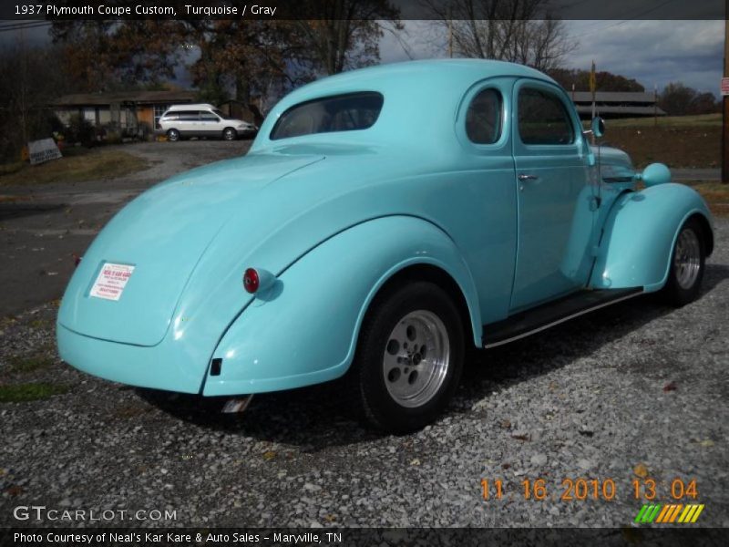 Turquoise / Gray 1937 Plymouth Coupe Custom