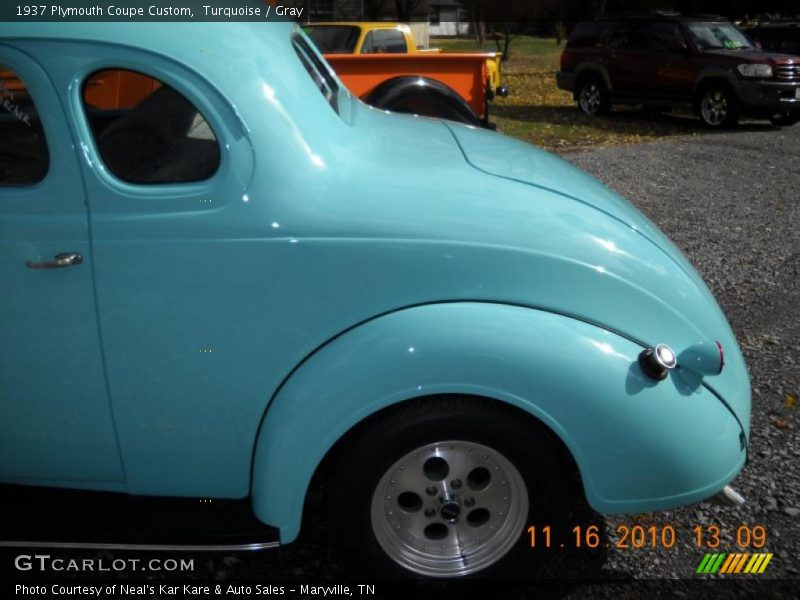 Turquoise / Gray 1937 Plymouth Coupe Custom