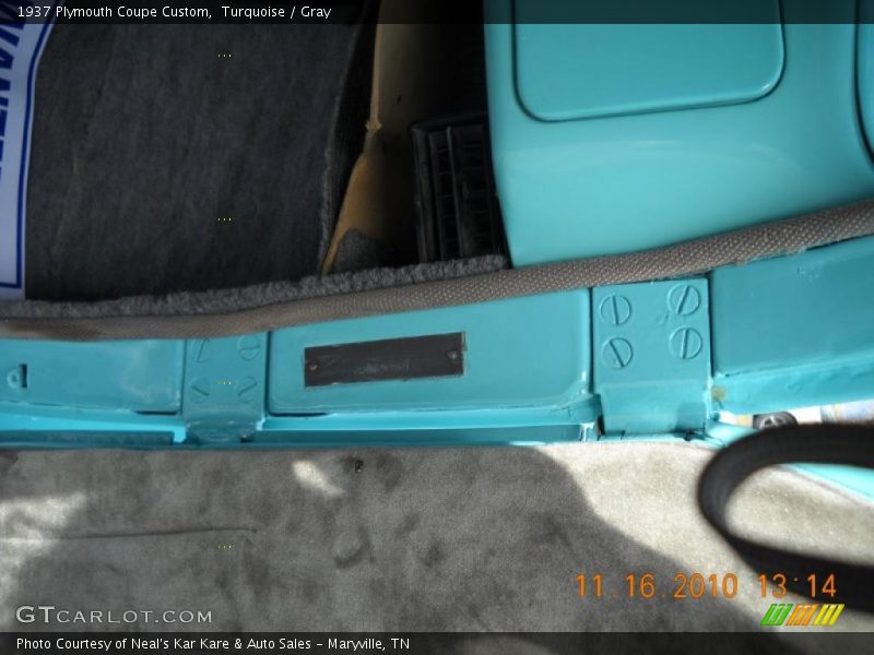 Turquoise / Gray 1937 Plymouth Coupe Custom