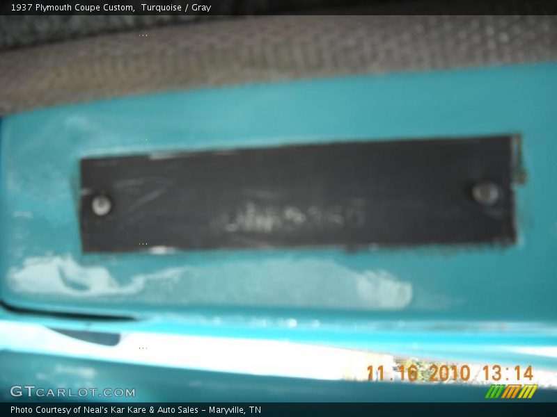 Turquoise / Gray 1937 Plymouth Coupe Custom