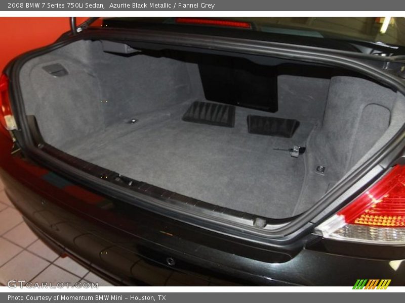 Azurite Black Metallic / Flannel Grey 2008 BMW 7 Series 750Li Sedan