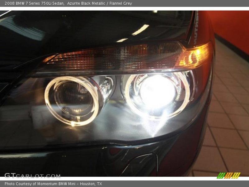Azurite Black Metallic / Flannel Grey 2008 BMW 7 Series 750Li Sedan