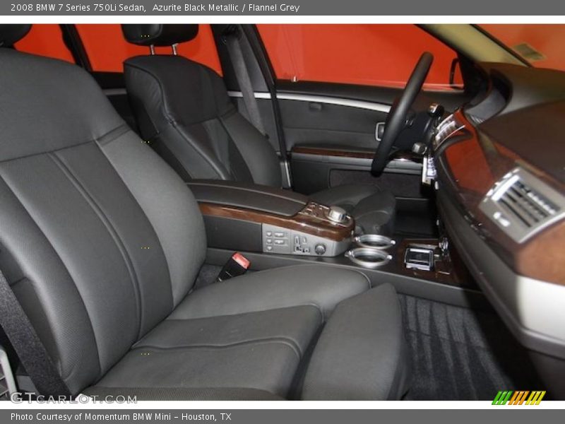 Azurite Black Metallic / Flannel Grey 2008 BMW 7 Series 750Li Sedan