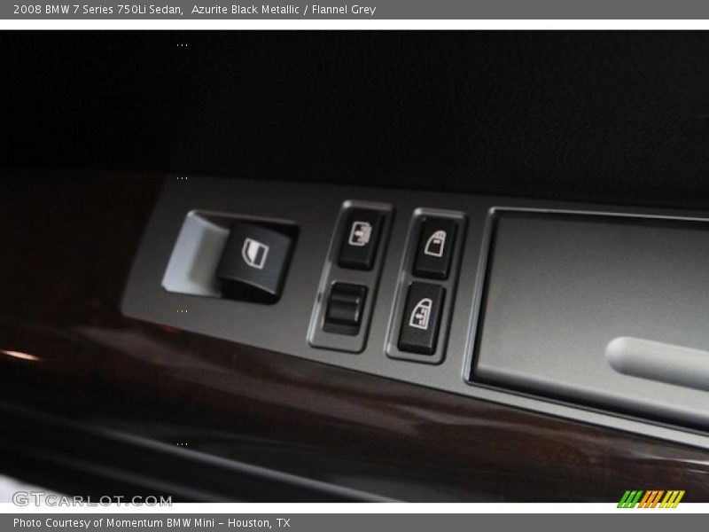 Azurite Black Metallic / Flannel Grey 2008 BMW 7 Series 750Li Sedan