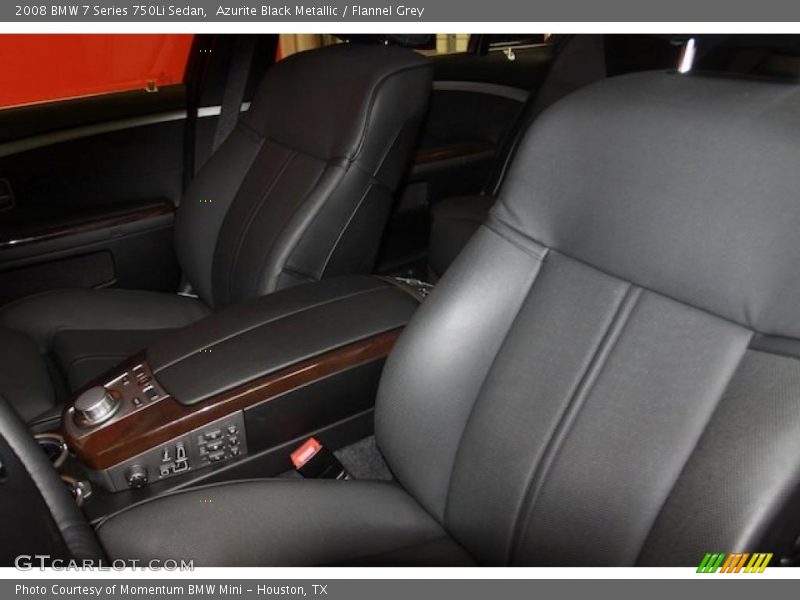 Azurite Black Metallic / Flannel Grey 2008 BMW 7 Series 750Li Sedan