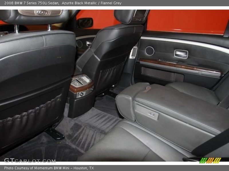 Azurite Black Metallic / Flannel Grey 2008 BMW 7 Series 750Li Sedan